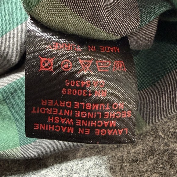 Jared Lang Mens Shirt Medium Green Black Check Long Sleeve Slim Fit Button Up - Picture 6 of 10